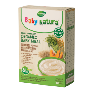 BABY NATURA – Organic Brown Rice Porridge with Pumpkin and Morning Glory